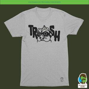 Raccoon Trash T-Shirt HEATHER GREY